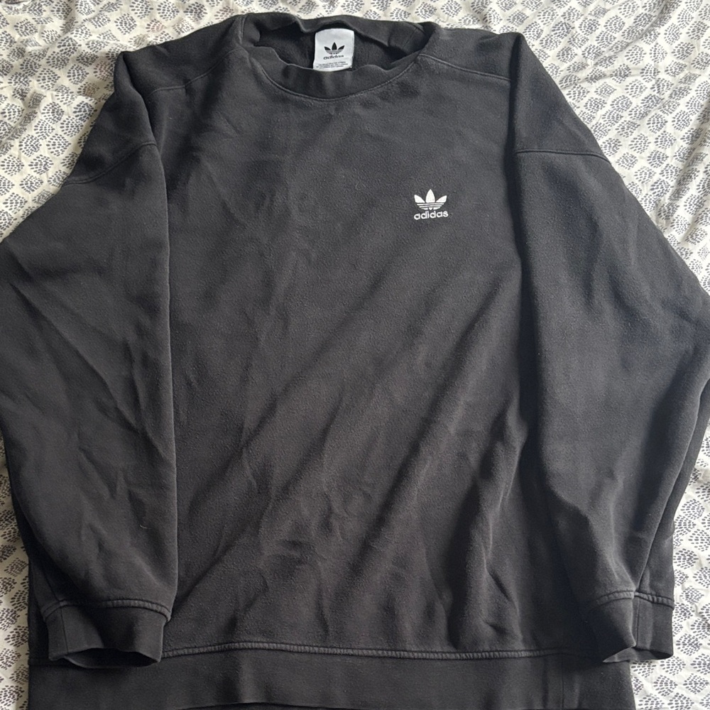 Adidas Men's Classic Black Crewneck Sweater